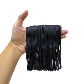 Yosogo 30 Pieces Rubber Band Extra Large and Thick 8 Inch - Black Color Multipurpose Heavy Duty Elastic Biodegradable Natural Rubber Bands