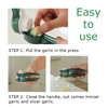 POPULUSL Garlic Slicer & Mincer, 2 in1 Garlic Press, Easy