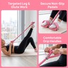 6-tube Pedal Resistance Bands with Handle，Sit-Up Training Equipment(pink)
