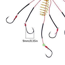 4 Pcs Fishing Baits Hooks Carp Cage Fish Feeder Tackle with Fishing Spring Explosion Fishing Hooks Fishing Accessory 8#