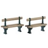 Lemax 74235 Christmas Village Accessory: Double Seated Bench (Set of