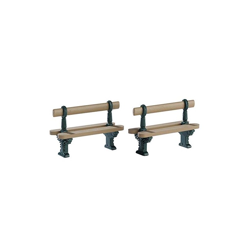 Lemax 74235 Christmas Village Accessory: Double Seated Bench (Set of