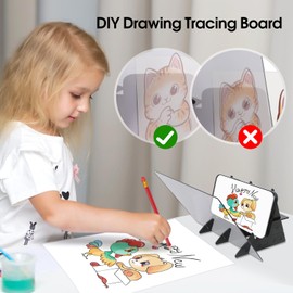 Optical Drawing Board, Portable Optical Tracing Board, Image Tracing Board Projector Light Copy Pad, Easy Tracing Sketching Tool, for Kids Artist Students Beginners Sketch Wizard