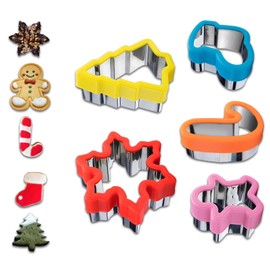 KUBDPQOR Premium Christmas Cookie Cutters - A Perfect 5-Piece Set for Festive Season Celebrations – Ideal for Christmas, Birthday Parties, and Infant Showers