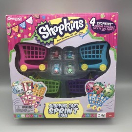 Pressman Shopkins Shopping Cart Sprint Game Moose Exclusive Designs Board game