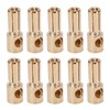 10Pcs Banana Plug Good Transmission Performance CNC Technology Anti Oxidation