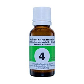 Schuessler Salts Globules Remedia Potassium Chloratum D6 No. 4