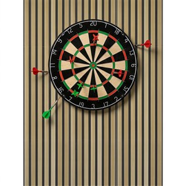TEHAUX Felt Dart Board Wall Protector, Wood Grain Foldable Square Surround Protector Backing Tiles, 47.24" X 35.43" X 0.5" Dartboard Backboard with Adhesive Pads for Home & Basement & Garage Using