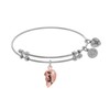 Aunt And Niece Matching Heart Charm Expandable Adjustable Bangle Bracelet,