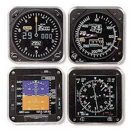 Trintec Modern Aircraft Instrument Beverage Coasters