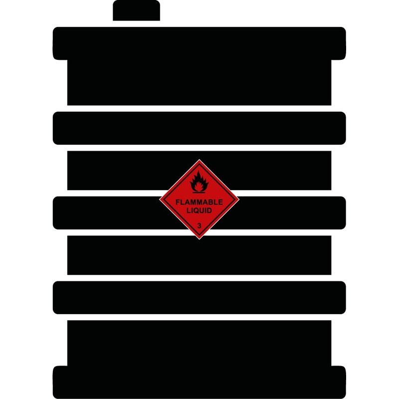 Pack of 2 strong Magnetic, flammable liquid 100mm x 100mm