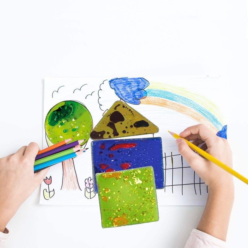 Playlearn Sensory Gel Shapes with Glitter & Colourful Liquid, Squidgy
