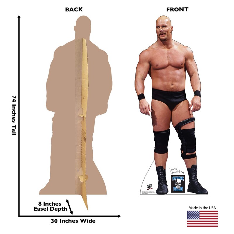 Cardboard People Stone Cold Life Size Cardboard Cutout Standup -