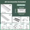 hunhun 20-Pack 6.6ft/2Meter U Shape White LED Aluminum Channel System