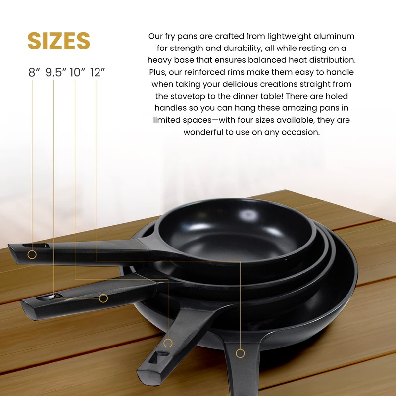 Evaco Cast Aluminum Non-Stick Omelet Pan 9.5" ES024-BIH, Induction Ready,