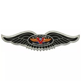 Victory Motorcycles Wing Jacket Biker Back Patch - 11 X 3 Inch Iron On Sew On