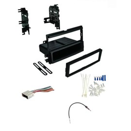 Single DIN Car Stereo Radio Install Dash Kit, Wire Harness, Antenna Adapter, and Install Parts Made for 2009 2010 2011 2012 2013 2014 Ford F-150 XL Base Model only