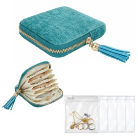 Travel Jewelry Case Organizer, 6-Layer Soft Pouch for Women