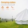 12 Pack 7.9 Inch Canopy Stakes Tent Pegs, Screw Spiral