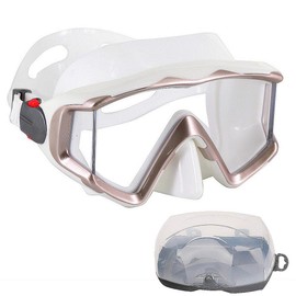 AQUA A DIVE SPORTS Diving mask Anti-Fog Swimming Snorkel mask Suitable for Adults Scuba Dive Swim Snorkeling Goggles Masks (White)