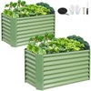 GoCampDirect 4x2x2ft (2 Pack) Raised Garden Bed - Galvanized Deep