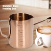 Frothing Cup, Coffee Milk Pitcher 550ML With Scale Rose Gold