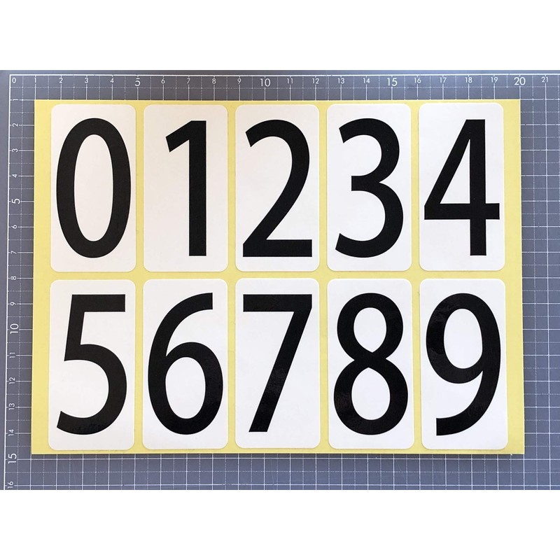 yupo Number Seal Sticker PP Treatment 10 Piece (33x66 mm/One X Each