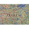 Texas, Louisiana, Arkansas & Mississippi States Physical Map - 23.3