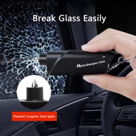 QUZOC Seatbelt Cutter Window Breaker Keychain 3-in-1 Car Glass Breaker Emergency Escape Tool for Land and Underwater, Car Safety Hammer Automotive Life Safety Tools Kit (Pack of 5)