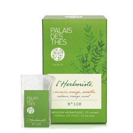 Palais des Thés Herborist No.108 Verbena, Orange & Mint herbal Tea, 20 Tea Bags (40g)
