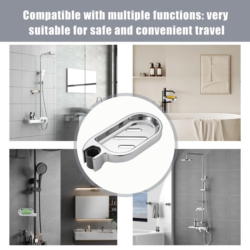 Clip-on Bathroom Soap Holder Adjustable Shower Soap Holder Shower Soap