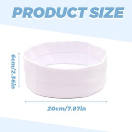 SGERUFZ Pack of 3 Elastic Yoga Headbands, Unisex, Non-Slip Headbands, Moisture-Wicking Fitness Sweatbands for Running, Football (Black + Pink + White)