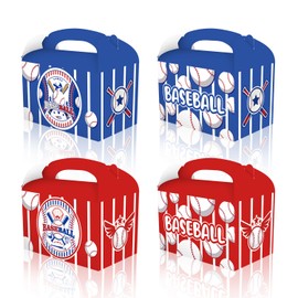 CPTBAG 12 Pack Baseball Party Favors Boxes Sports Theme Candy Goodie Baseball Boxes Gift Treat Boxes for Sports Party, Baby Shower,Birthday Party Decorations