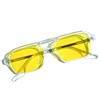 LEMON GRASS Womens Polarized Aviator Sunglasses - Transparent/Yellow