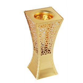 YTTDAY Incense Burner,Metal,Not Rust Incense Holder,Iron,Square,Golden, Islamic Gift,Ramadan Festival,Eid al-Fitr,Bakhoor Burner,Charcoal Incense Burner,Meditation,Decoration，Bedroom Decoration