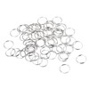 sourcing map Pack of 48 Double Loop Split Rings 12