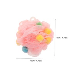 Mikinona 8pcs Gentle Exfoliating Shower Pouf Balls for Deep Cleansing Quick Drying Mesh Bath Balls White Green Blue Pink for Home Travel