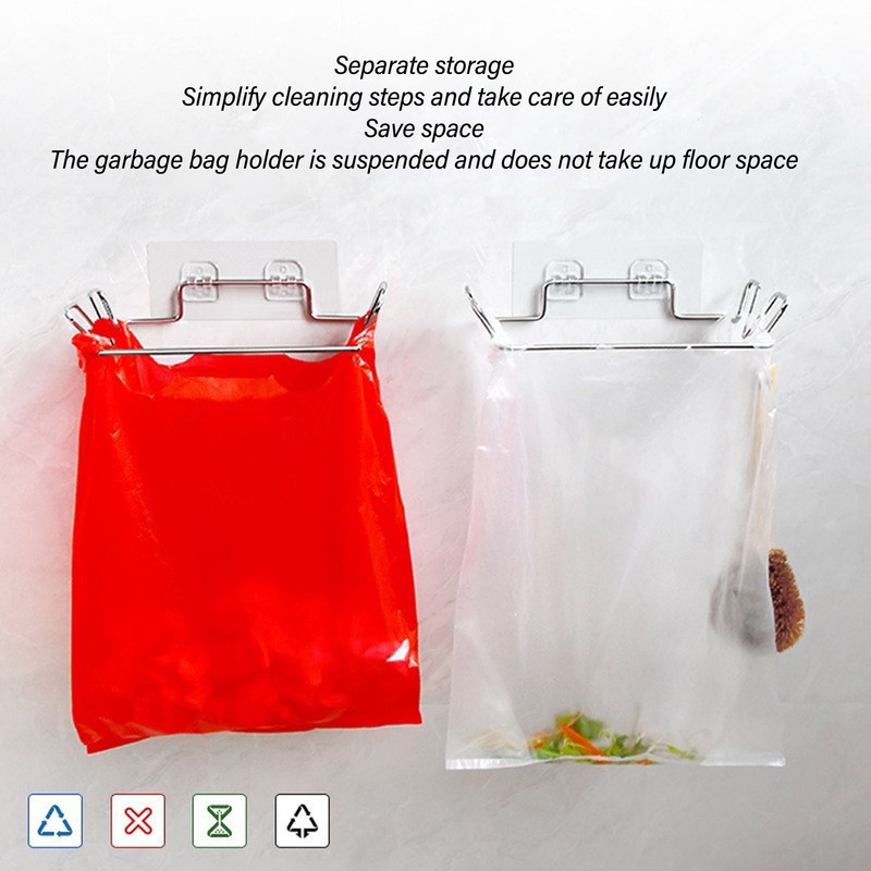 2 Sets Trash Bag Holder Elegant Stylish Strong Load Bearing