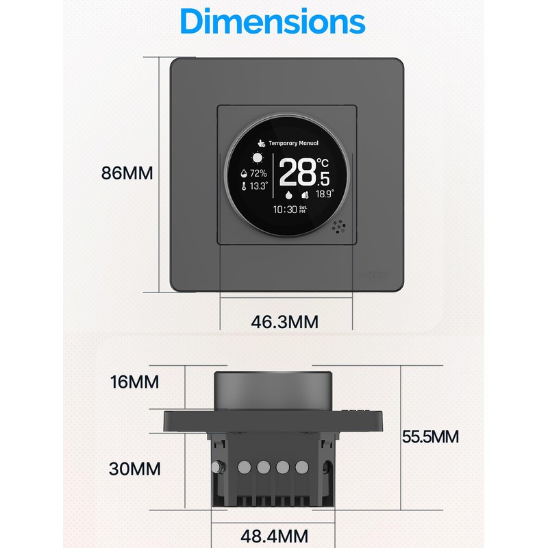 MOES Smart ZigBee Thermostat Underfloor Heating Electric, Room Thermostat Underfloor