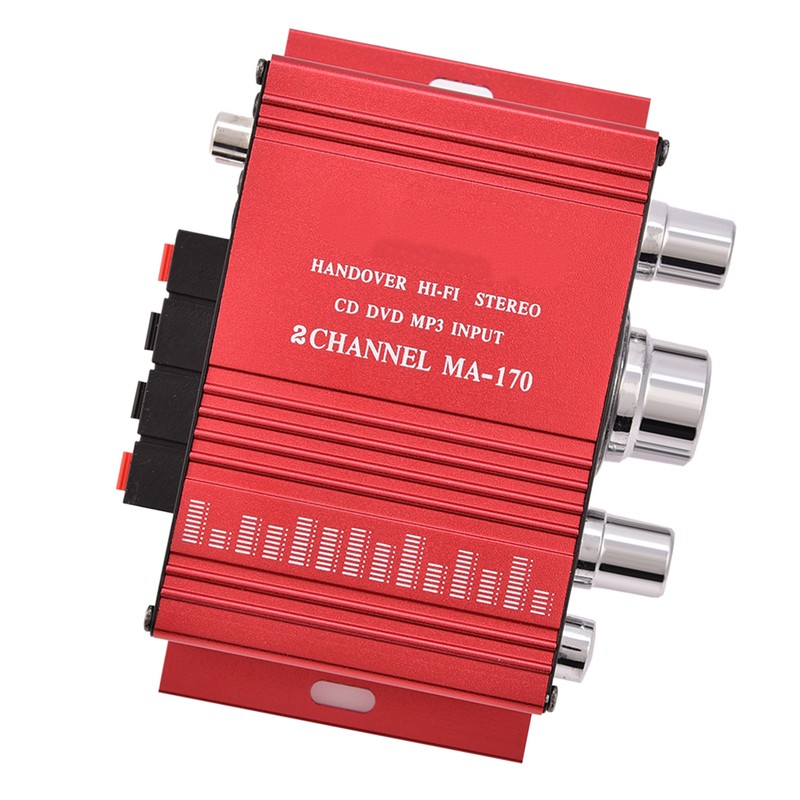 Mini 12V 2 Channel HiFi Stereo Bass Audio Power Amplifier