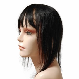 Wigrace Domestic Brand, 100% Human Hair, Medium Artificial Scalp, Medical Use, Men's, Women's, Eyepiece, Wide (Medium, Natural Brown)