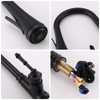 Matte Black Kitchen Sink Faucet with Pull Down Sprayer, Single