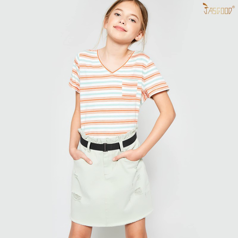 Jasgood Children's Belt, Elastic Belt, Unisex, Boys and Girls, Elementary