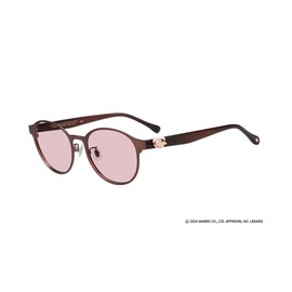 Zofu Boston-shaped Sunglasses | UV Protection, UV Protection, Over 99.9% UV Protection, Unisex, Fashion, Women's, Adults' Cute, Sanrio Characters (54 □ 18-145), brown (matt)