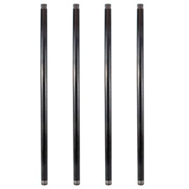 GeilSpace 3/4" x 48" Heavy Duty Pre-Cut Grey Metal Pipe, Industrial Steel Fits Standard 3/4 Inch Threaded Pipes and Fittings - Vintage DIY Industrial Shelving (3/4" × 48", Grey)