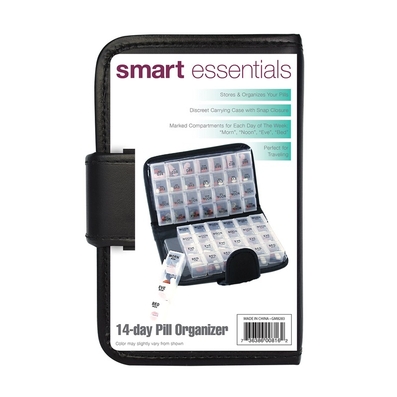 Smart Essentials 14 Day Pill & Vitamin Organizer 2 Weeks