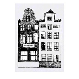'Amsterdam Buildings' Temporary Tattoo - Water Resistant, Skin-Safe, Non-Toxic Transfer (TO00018871)