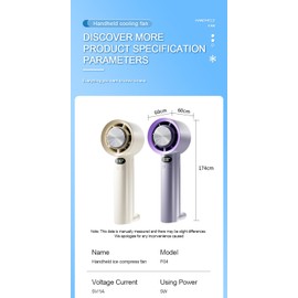 Portable Handheld High Speed Turbo Fan for Indoor/Outdoor,4000mAh Handheld Personal Pocket Fan for Powerful Airflow,15Hrs,100 Speeds Adjustable,Digital Display,Gifts Travel,Outdoor Activites,Camping