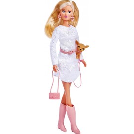 Steffi Love Simba: Steffi Love Doll, Chic Walk, Accessories Include, Steffi, 1 Dog and 1 Handbag, Great for Imaginative Play, for Ages 3 and up