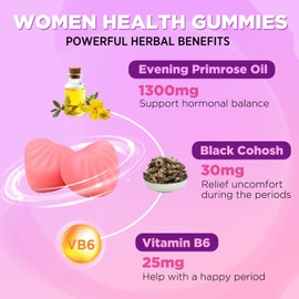 Evening Primrose Oil for Women, 1300mg, PMS Relief Supplements, 120 count